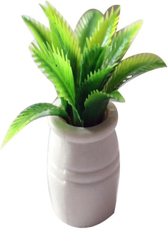 Kryoflare Miniature Dollhouse Tiny Fake Greenery Bonsai Ornament Crafts, Green Potted Flower Model, 1:12 Scale Doll House Miniature Plant Model,DIY Accessories, Shooting Props - Image 1